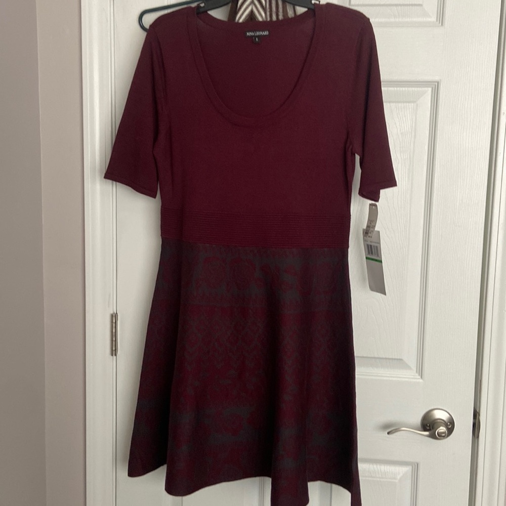 Deep/wine grey dress